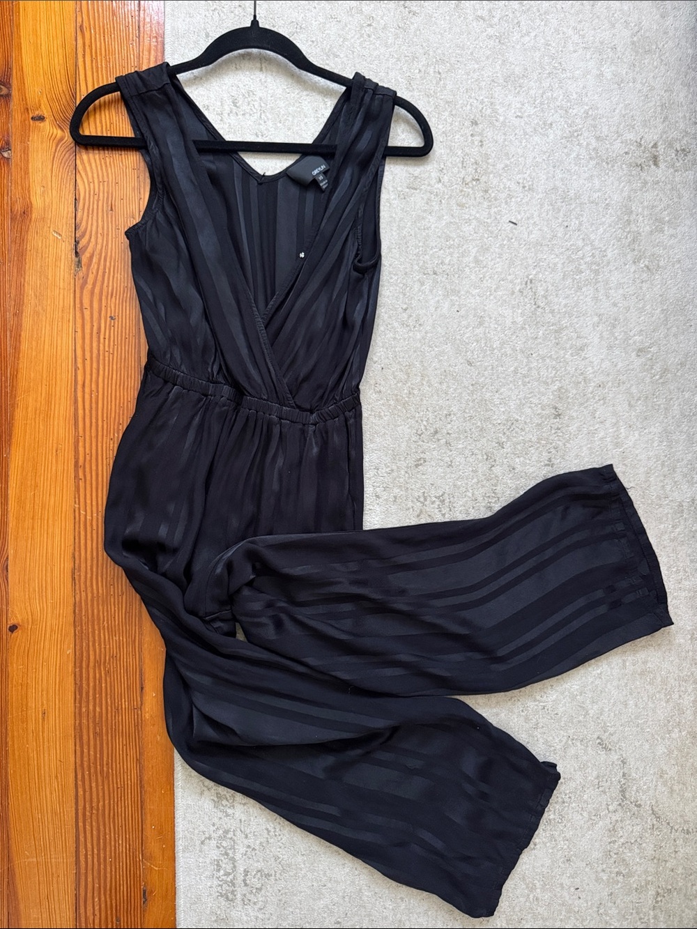 Greylin Black Sleeveless V-Neck Wide-Leg Jumpsuit